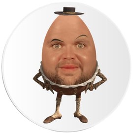 JD Vance Meme Egg - 3 Pack Circle Stickers 3 Inch - Republican Conservative Internet Humor Funny Viral Election Government Troll