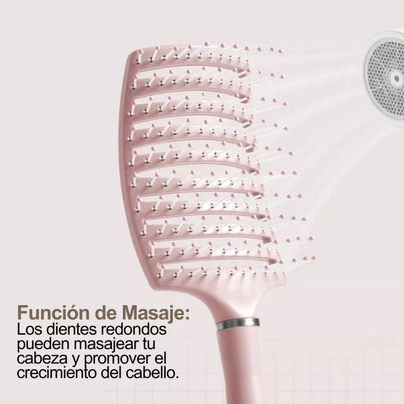 Veraly Cepillo Arqueado Desenredar Cabello Colores Pastel Hueco