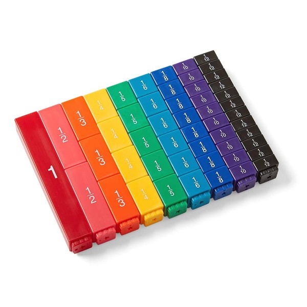 hand2mind hand2mind Rainbow Fraction Tower Cubes, Fraction Equivalency, Math Blocks,