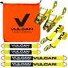 Vulcan Classic Yellow Series 2'' Complete Axle Tie Down System