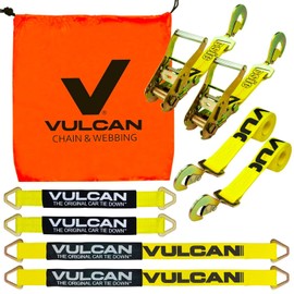 Vulcan Classic Yellow Series 2'' Complete Axle Tie Down System