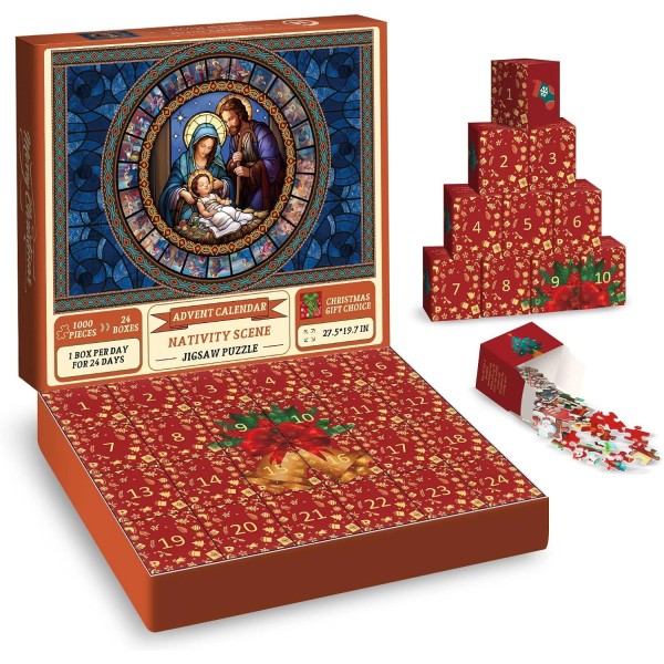 Brand: BBOLDIN Nativity Scene Jigsaw Puzzle Advent Calendar Puzzles for