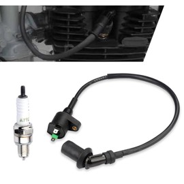 Nomocale 2 PCS Car Ignition Coil Spark Plug, Gy6/QMB139 150CC 50CC Elbow High Voltage Package CDI Ignition Coil, Durable Car Modification Parts, Compatible with Motorcycles ATVs Scooters (Black)