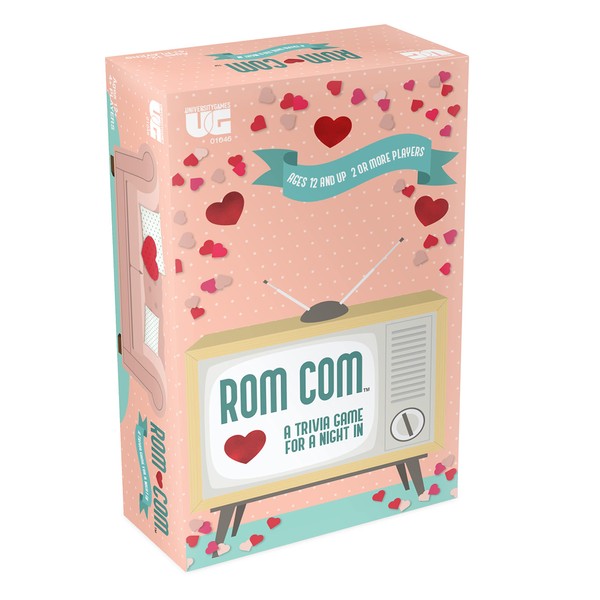 ROM Com Team Trivia Game by University Games, Perfect for Date Nights Girls Nights and Party Game Night, for Ages 12 and Up and 4 or More Players