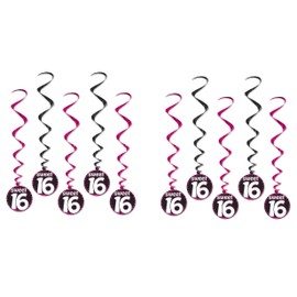 Beistle , 10 Piece Sweet 16 Whirls, 43"