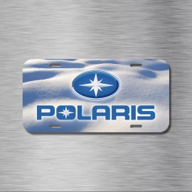 Amel Polaris Snowmobile Snow Sled Winter Vehicle License Plate Front Auto Tag NEW