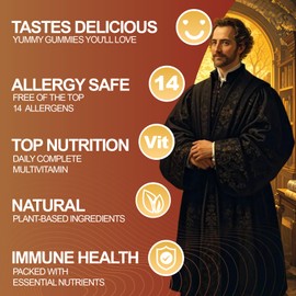 MEGNETA Premium Mushroom Gummies | 300MG Lion's Mane, Cordyceps, Reishi, Turkey Tail, Maitake & Chaga | Focus, Cognitive & Immune |Grape Flavor