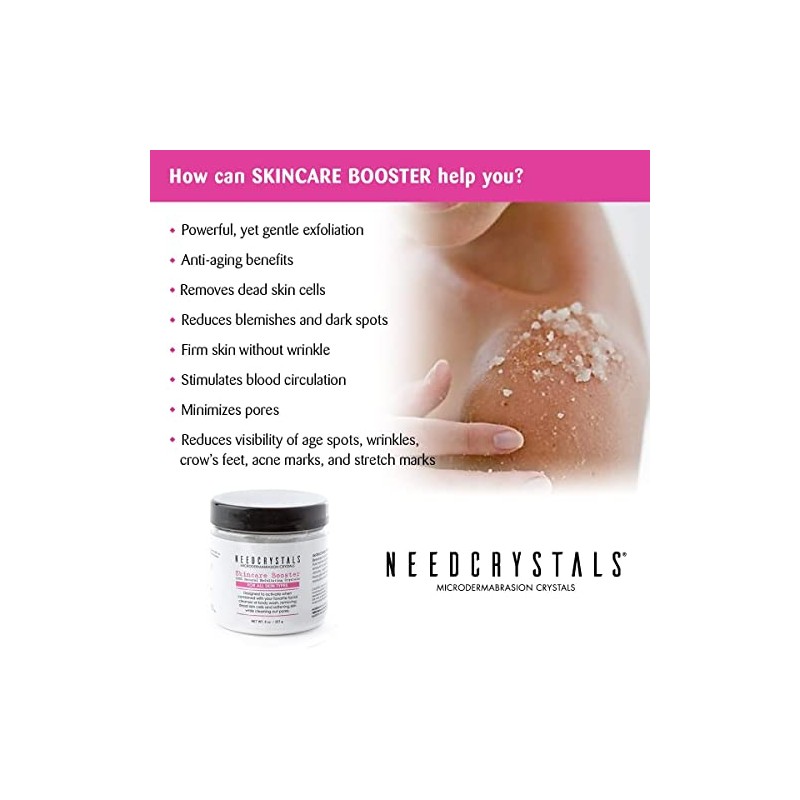 Cristales de microdermoabrasión de NeedCrystals. Exfoliante Facial Natural para Piel