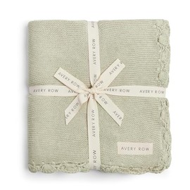 Scallop Knit Blanket - Willow