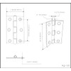 QCAA Narrow Butt Utility Hinge, Thicker, Swaged with Removable Loose