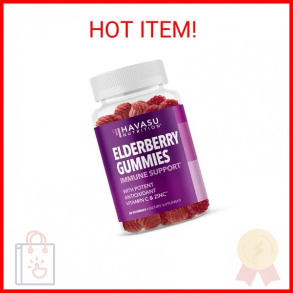 HAVASU NUTRITION Sambucus Elderberry Gummies for Adults - Immune Support