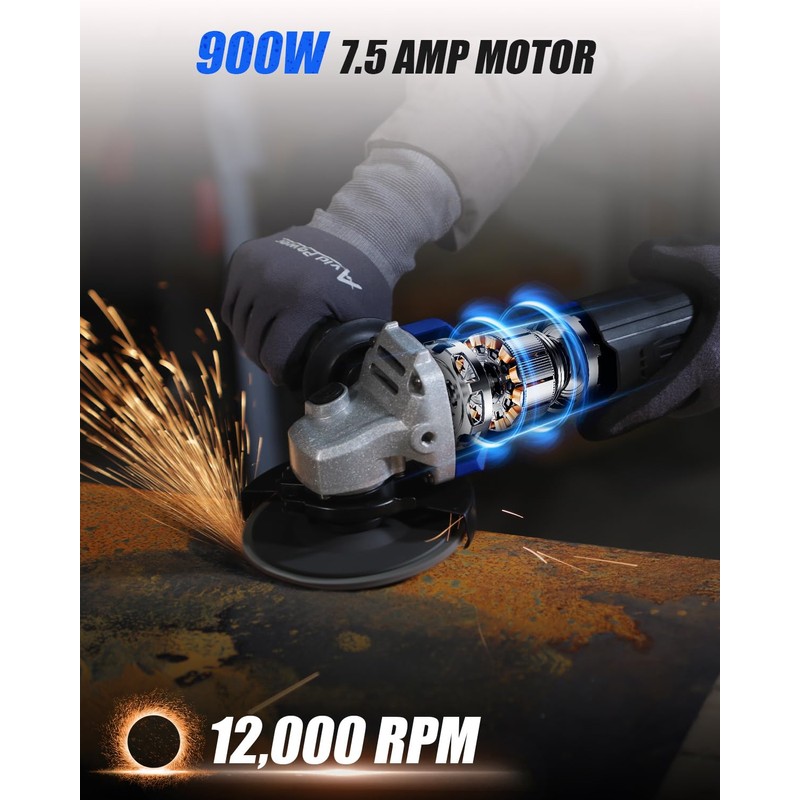 AVID POWER Angle Grinder, 7.5-Amp 4-1/2 inch Electric Grinder Power