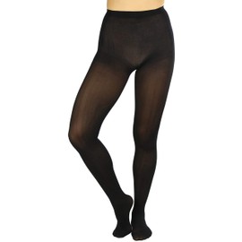 ToBeInStyle Women's Opaque Full Footed Panty Hose Leggings Tights Hosiery - Black - One Size: Regular