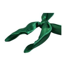 Womens Green Silk Feel Plain Soft Neck Scarf Scarves