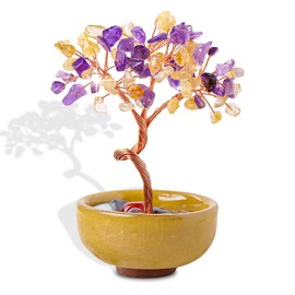 Plstod Chakra Stones Feng Shui Tree, Tree of Life Crystal Tree Crystals, Money Tree, Healing Stones, Gemstones Tree, Desk Feng Shui Decoration, Spiritual Gifts for Women