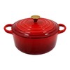 Home Cast Iron Enameled Dutch Oven Pot with Lid Sauce