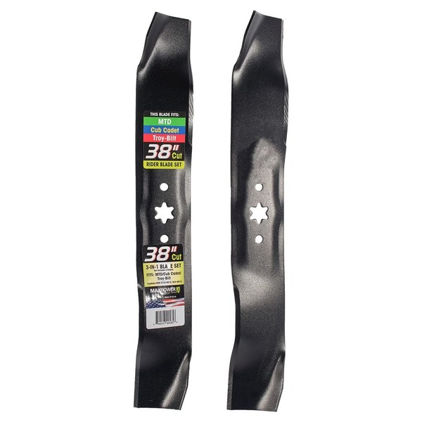 Maxpower 561531B Set of (2), 3-N-1 Blades For Replaces OEM #'s 742-0610, 742-0610A, 942-0610A, Black