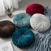 HLOVME Round Velvet Pillow for Couch Small Handmade Decorative Throw