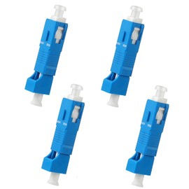 4Pcs Singlemode SC/UPC Male to LC/UPC Female Adapter Fiber Optic Connector FTTH Adaptor Convertor for Visual Fault Locator Single Mode 9/125um Optical Adapter for VFL