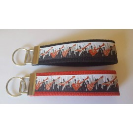 Electric Guitars 6" Keychain Key Fob Key Ring Rock Music Band Concert Gift