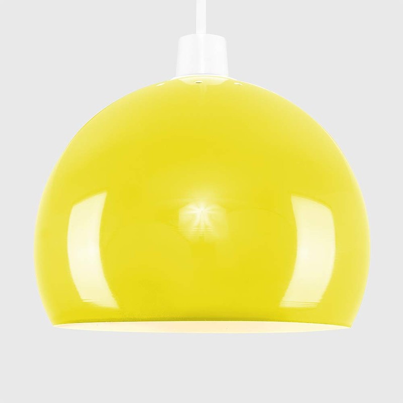 MiniSun | Mini Retro Gloss Yellow Arco Style Dome Ceiling