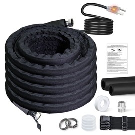 HEATIT Heated Water Hose for RV Drinking Water Hose Freeze Protection with Thermostat -20 ℉ Constant Wattage Electrical Garden Water pipe for Campers, Livestock, Agriculture 120V, 25FT