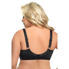 Gorsenia K378 Women's Victoria Black Non-Padded Underwired Plus Size Full Cup Bra 38I (G UK)