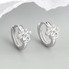 Unbranded 925 Sterling Silver Plated Small Paw Print CZ Huggie