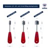 Copper Pipe Cleaner Set [7PC_3-Size] 3 Pipe Cleaning Brushes 3