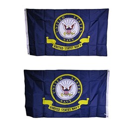 AES 3x5 U.S. Navy Emblem Heavy Duty Polyester Nylon 200D Double Sided Flag Banner House Banner Double Stitched Fade Resistant Premium Quality