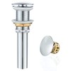Bathroom Sink Drain Without Overflow with Strainer Basket Detachable Vessel