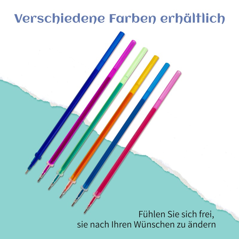 FloraVigo 36 x Erasable Refill, Legami Compatible, Clean Erasing, Smooth