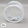 PVC transparent doll keyring soft pouch mini, 2 pieces, white / PVC 투명 인형 키링 말랑 파우치 미니, 2개, 화이트