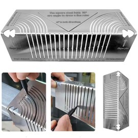 CUweipeng Precision Angle Arc Marking - All-in-One Precision Angle & Arc Marking Tool Linear Arc Dual-Purpose Metal Marking Ruler Multi-Functional Square Pipe Bending Tool Steel Tube Cutting Guide