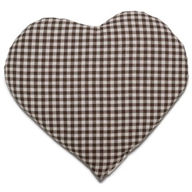 Cherry Stone Cushion Heart Approx. 30 x 25 cm – Brown/White – Heat Cushion – Grain Cushion – A Charming Gift