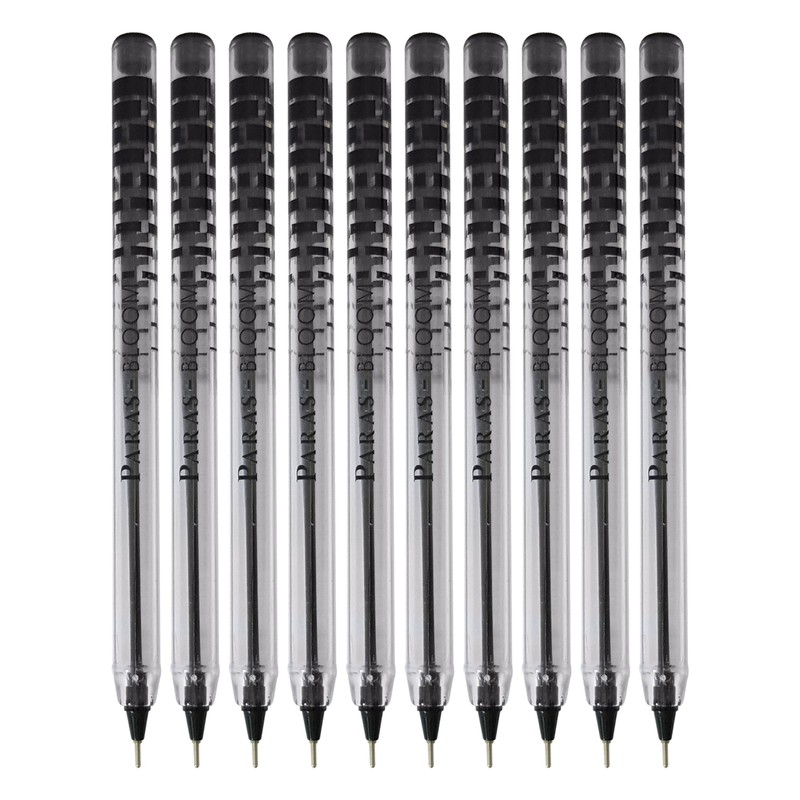 Ballpoint Pens, PBLOM Stick Biro Pens, 0.7mm Fine Tip, BLACK,