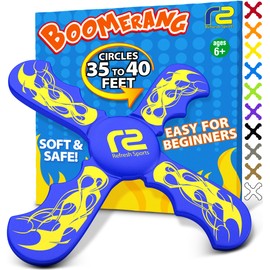 Boomerang Kids Outdoor Frisbee - Soft Toy Boomerangs Gifts for Boys 8-12 & Girls 8-12 - Outside Boys Toys Age 6 7 8 9 10 11 & Up Best Stocking Stuffer Gift Ideas for Kids - Backyard Games Flying Disc