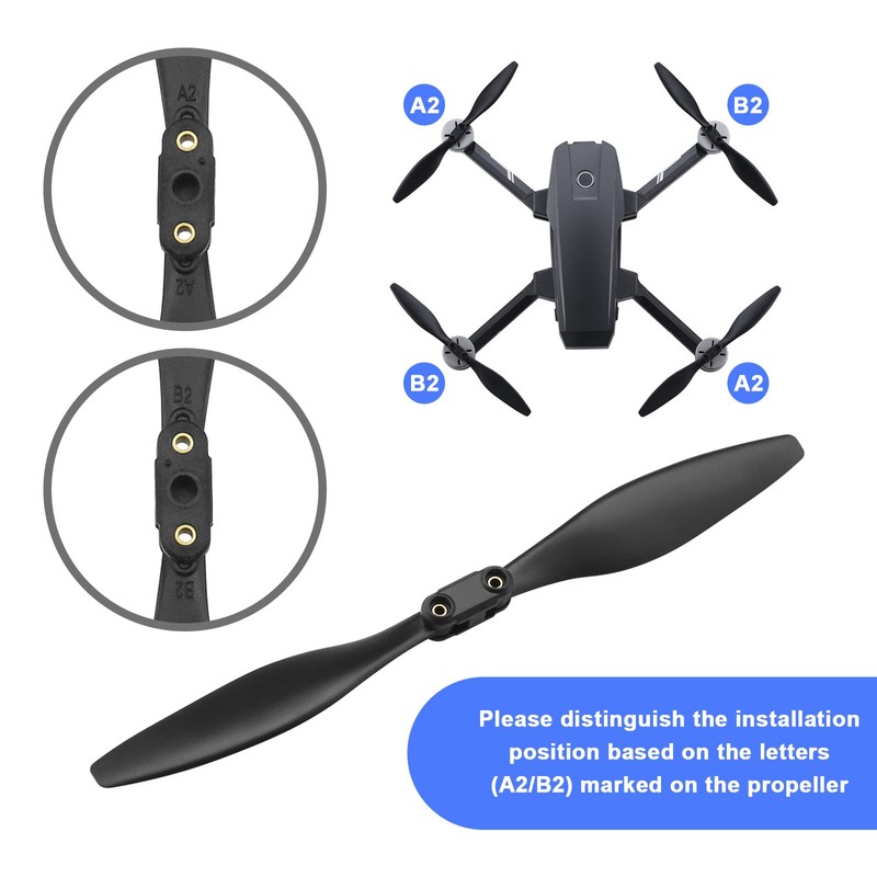 eMagTech 4Pcs Propeller Blade Replacement Compatible with Holy Stone 720/720E