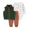 Carter's Baby Boys' 3 Piece Vest Set (Multi/Outdoors, 9 Months)
