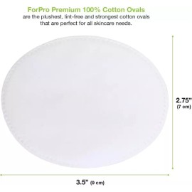 ForPro 프리미엄 100 면 타원형 100개 메이크업 제거 클렌징 및 스킨케어 적용을 위한 울트라 플러시 ForPro Premium 100 Sheets Oval 100pcs Makeup Remover Cleansing and Skincare Application Ultra Flush [100-Count (Pack of 1)]