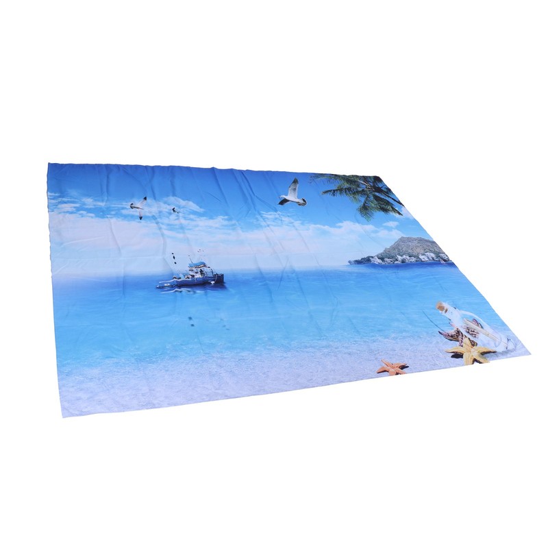 Decorative Tapestry Beach Sea Scenery Pattern Polyester Fiber Hanging Carpet