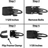 Black 6-5/8" x 1-5/8" or 1-7/8" Bulldog Hinge - Powder