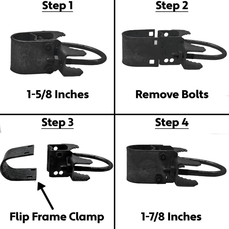 Black 6-5/8" x 1-5/8" or 1-7/8" Bulldog Hinge - Powder