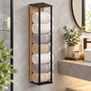 Wall-Mounted Towel Rack for Bathroom Storage – Iron & Wood