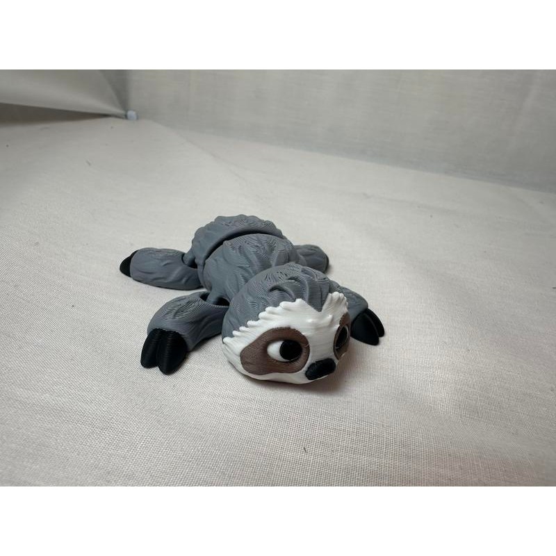 3D Articulating Sloth Decorative Figurine with Magnets - Color: Glow