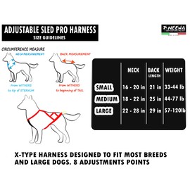 Neewa Adjustable Sled Pro Harness (Medium, Yellow), Dog Harness Large Breed, Dog Pulling Harness, Giant Dog Harness, Sled Harness for Pulling, Great for Dog Joring