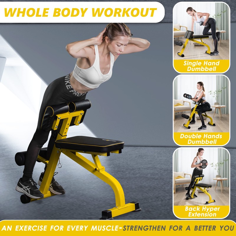BODYRHYTHM Compact Adjustable Weighted Bench for Full Body Strength Training,