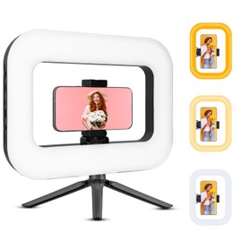 Smartphone Video Rig Light Built-in 8000mAh Battery Rechargeable Portable Handheld Phone Stabilizer Photo Selfie Ring Light 2700K-6500K for Camera, YouTube, Video Recording, Filmmaking, Make up