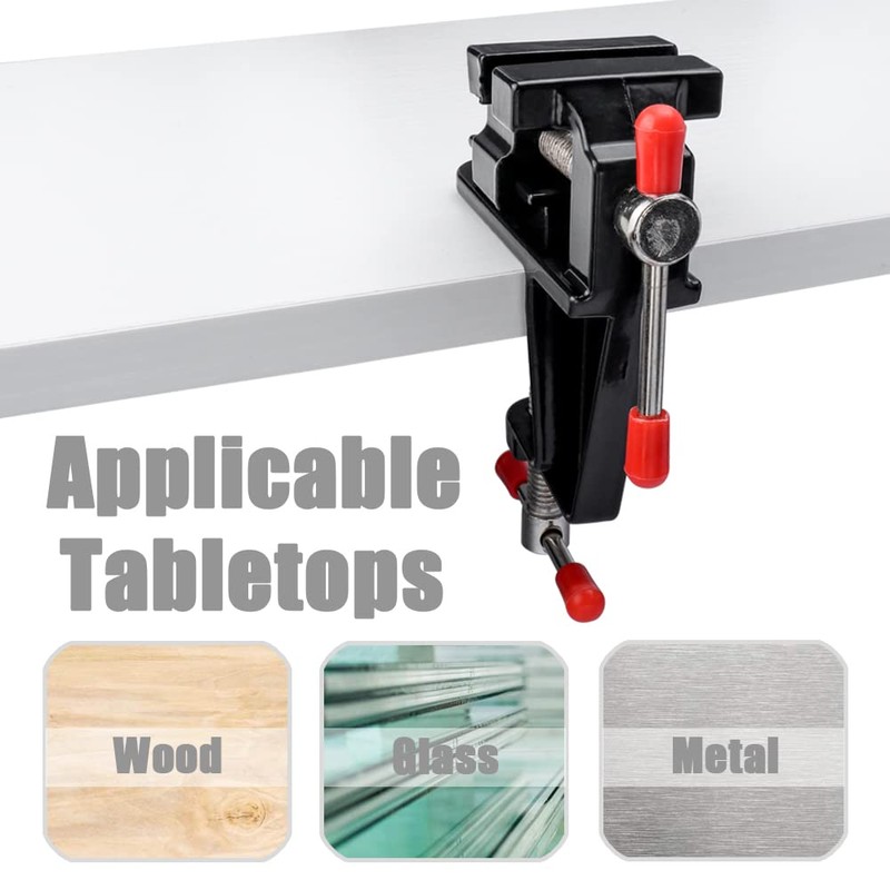 Bestgle Mini Bench Vise Adjustable Table Clamp Vice Portable Tabletop