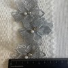 2 Yards 3D Pearl Beads Flower Lace Trim Ribbon Floral